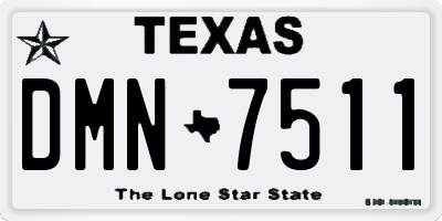 TX license plate DMN7511