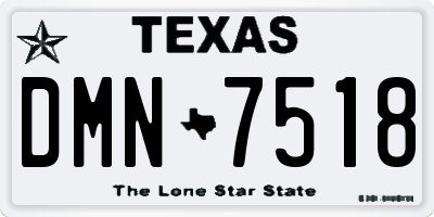 TX license plate DMN7518