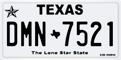 TX license plate DMN7521
