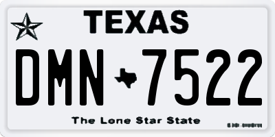 TX license plate DMN7522