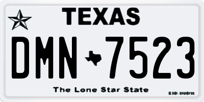 TX license plate DMN7523