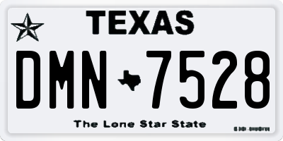 TX license plate DMN7528