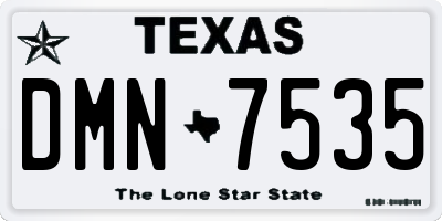 TX license plate DMN7535