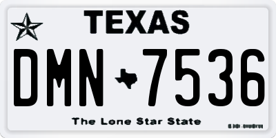 TX license plate DMN7536