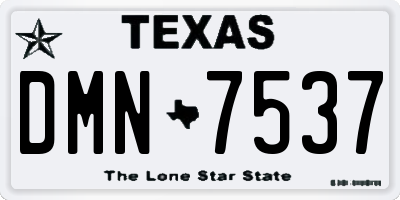 TX license plate DMN7537