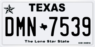 TX license plate DMN7539