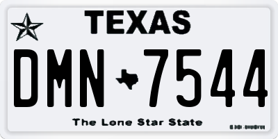 TX license plate DMN7544