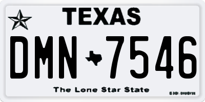 TX license plate DMN7546
