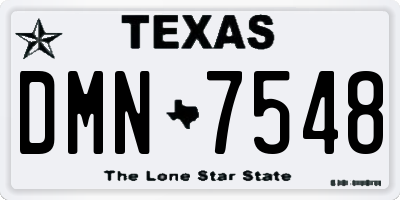 TX license plate DMN7548