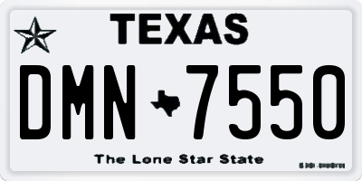 TX license plate DMN7550
