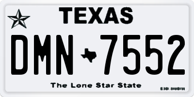 TX license plate DMN7552