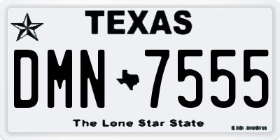 TX license plate DMN7555