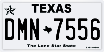 TX license plate DMN7556