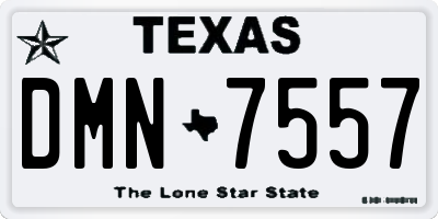 TX license plate DMN7557