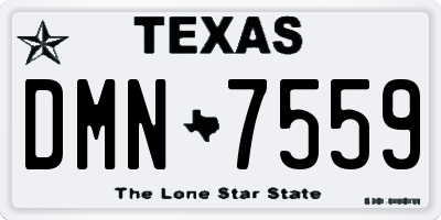 TX license plate DMN7559