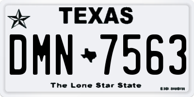 TX license plate DMN7563