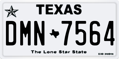 TX license plate DMN7564