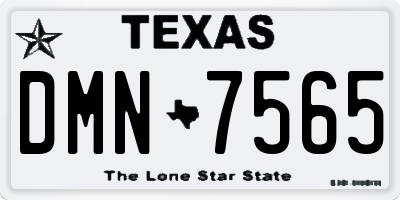 TX license plate DMN7565