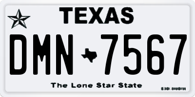 TX license plate DMN7567