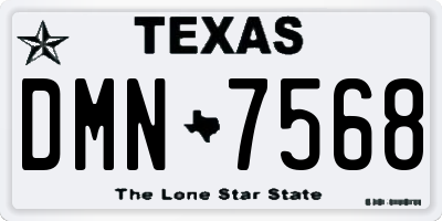 TX license plate DMN7568