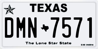 TX license plate DMN7571