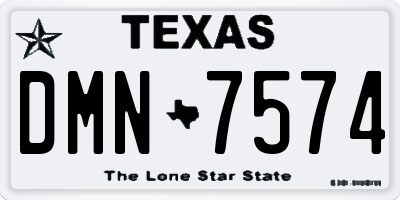 TX license plate DMN7574