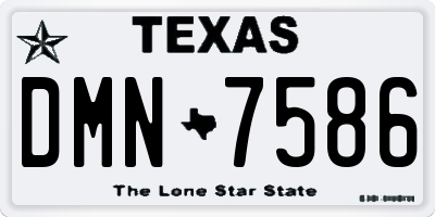 TX license plate DMN7586