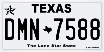 TX license plate DMN7588