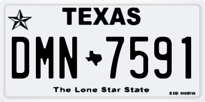 TX license plate DMN7591