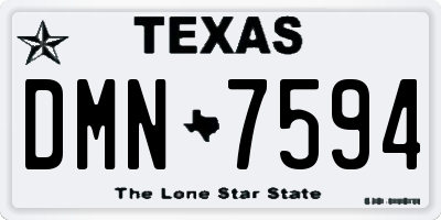 TX license plate DMN7594