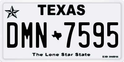TX license plate DMN7595
