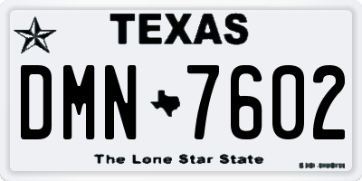 TX license plate DMN7602