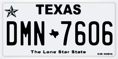 TX license plate DMN7606