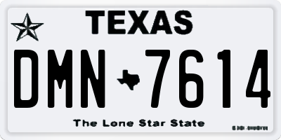 TX license plate DMN7614