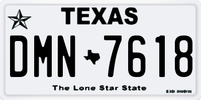 TX license plate DMN7618