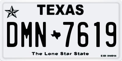 TX license plate DMN7619