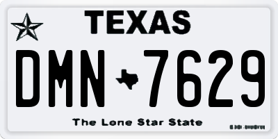 TX license plate DMN7629