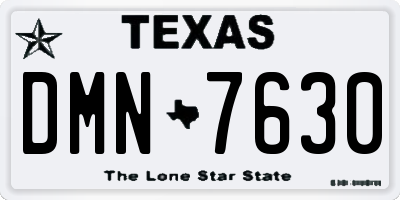 TX license plate DMN7630
