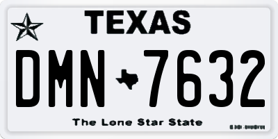 TX license plate DMN7632