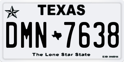 TX license plate DMN7638