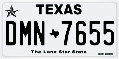 TX license plate DMN7655