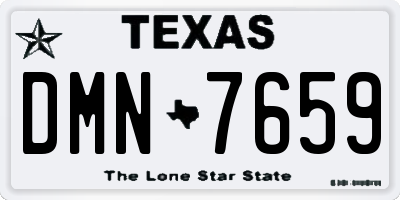 TX license plate DMN7659
