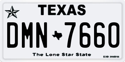 TX license plate DMN7660