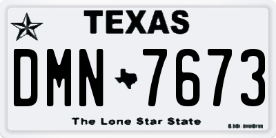 TX license plate DMN7673