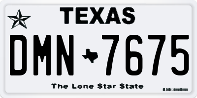 TX license plate DMN7675
