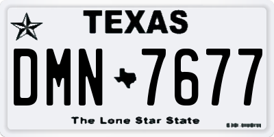 TX license plate DMN7677
