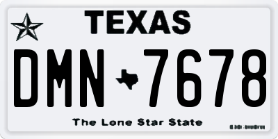 TX license plate DMN7678