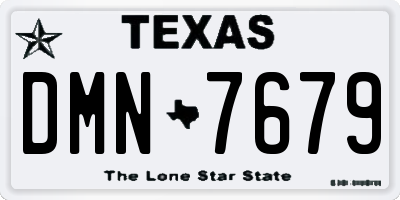 TX license plate DMN7679