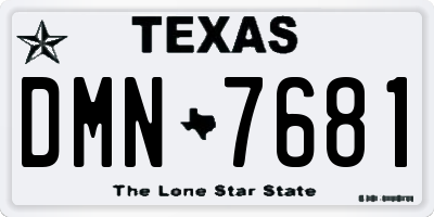 TX license plate DMN7681