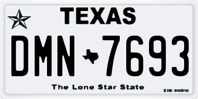 TX license plate DMN7693